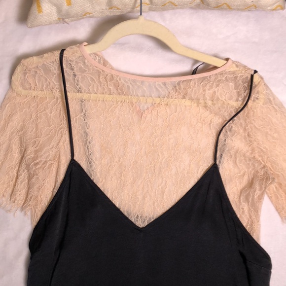 Zara satin and lace tee - Picture 2 of 9